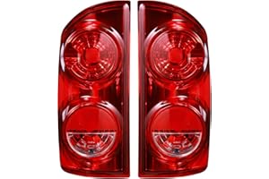 Boine Tail Light Compatible With 2007 2008 2009 Dodge Ram 1500 2500 3500 Driver and Passenger Side Red Lens Rear Light Brake Lamps Replaces 55277303AC, 55277302AC