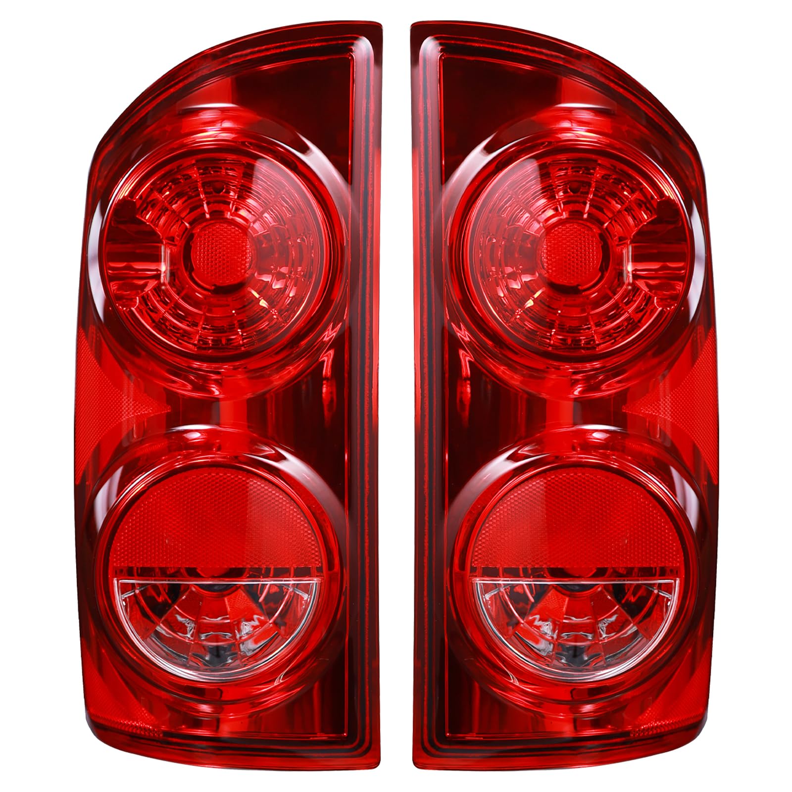 Photo 1 of Boine Tail Light Compatible With 2007 2008 2009 Dodge Ram 1500 2500 3500 Driver and Passenger Side Red Lens Rear Light Brake Lamps Replaces 55277303AC, 55277302AC
