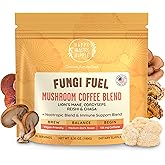 Happy Healthy Hippie Mushroom Coffee Instant with 125mg Caffeine – Lion’s Mane, Cordyceps, Reishi & Chaga | Adaptogen Nootropic Instant Mushroom Coffee for Energy & Focus | Medium Roast – 30 Servings
