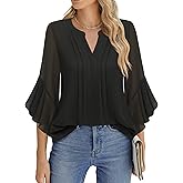 Timeson Women's 3/4 Sleeve Dressy Casual Top