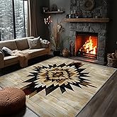 Yoozitrees Aztec Rug 5x7 - Native American Rug, 2x3 Rug, Aztec Tribal Geometric Rustic Area Rug, Southwestern Ethnic Door Mat, Washable & Non Slip & Soft Small Carpet, Native American Home Decor