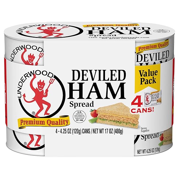 UNDERWOOD DEVILED HAM SPREAD, 4.25 OUNCE (PACK OF 4)