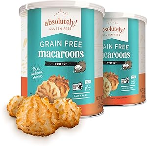 Absolutely Gluten Free Toasted Coconut Macaroons 10 oz (2-pack) Grain Free, Dairy Free, Soy Free