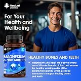 NEW LEAF Magnesium Supplements 516mg - 120 Tablets for Muscle & Bone Health view 3