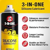 3-IN-ONE Silicone Lubricant 400ml Multipurpose High-Performance Spray view 2