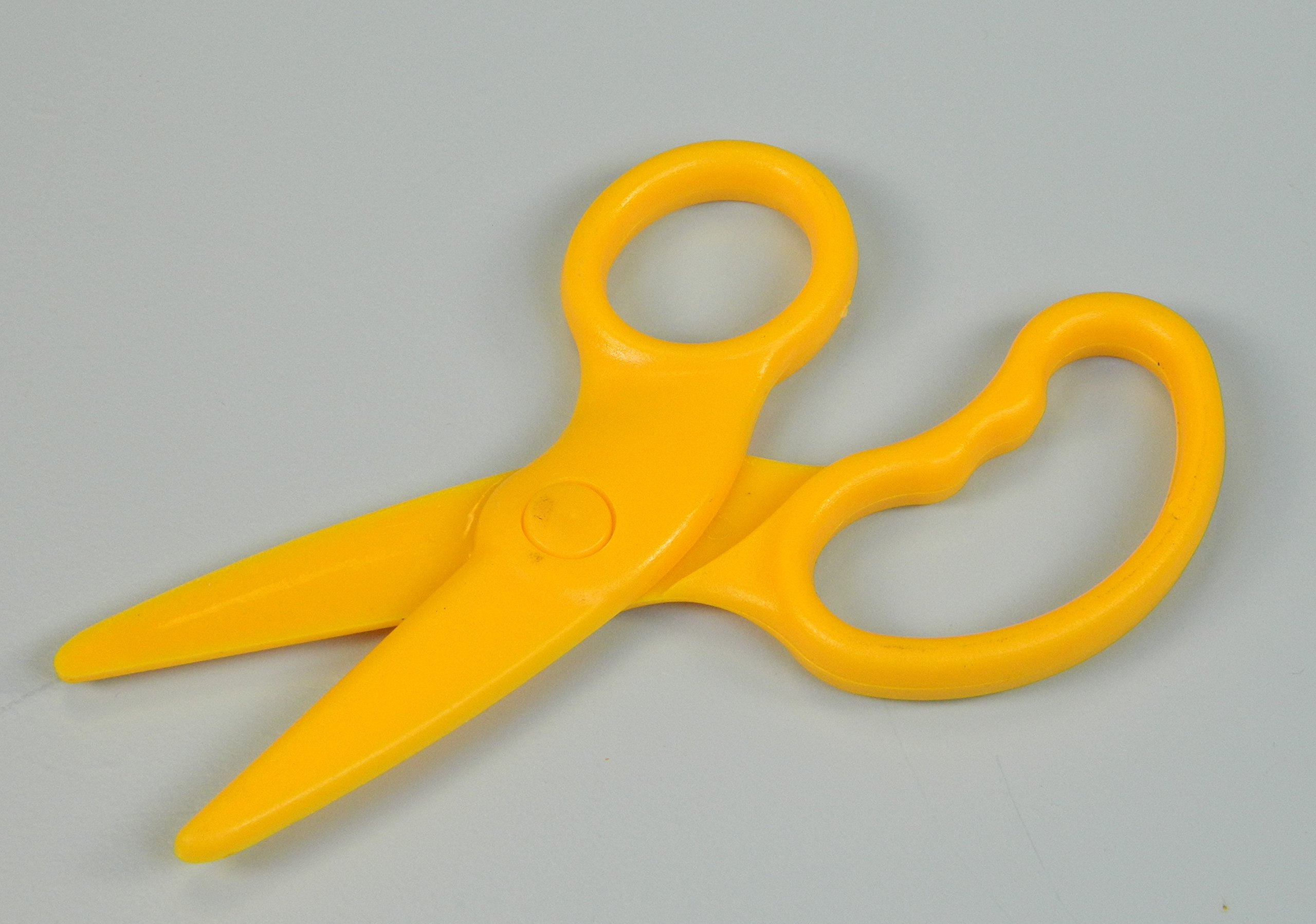 Plastic Yellow Soft Dough Cutter Small Craft Scissors Modelling & Sculpting by BCreative ®