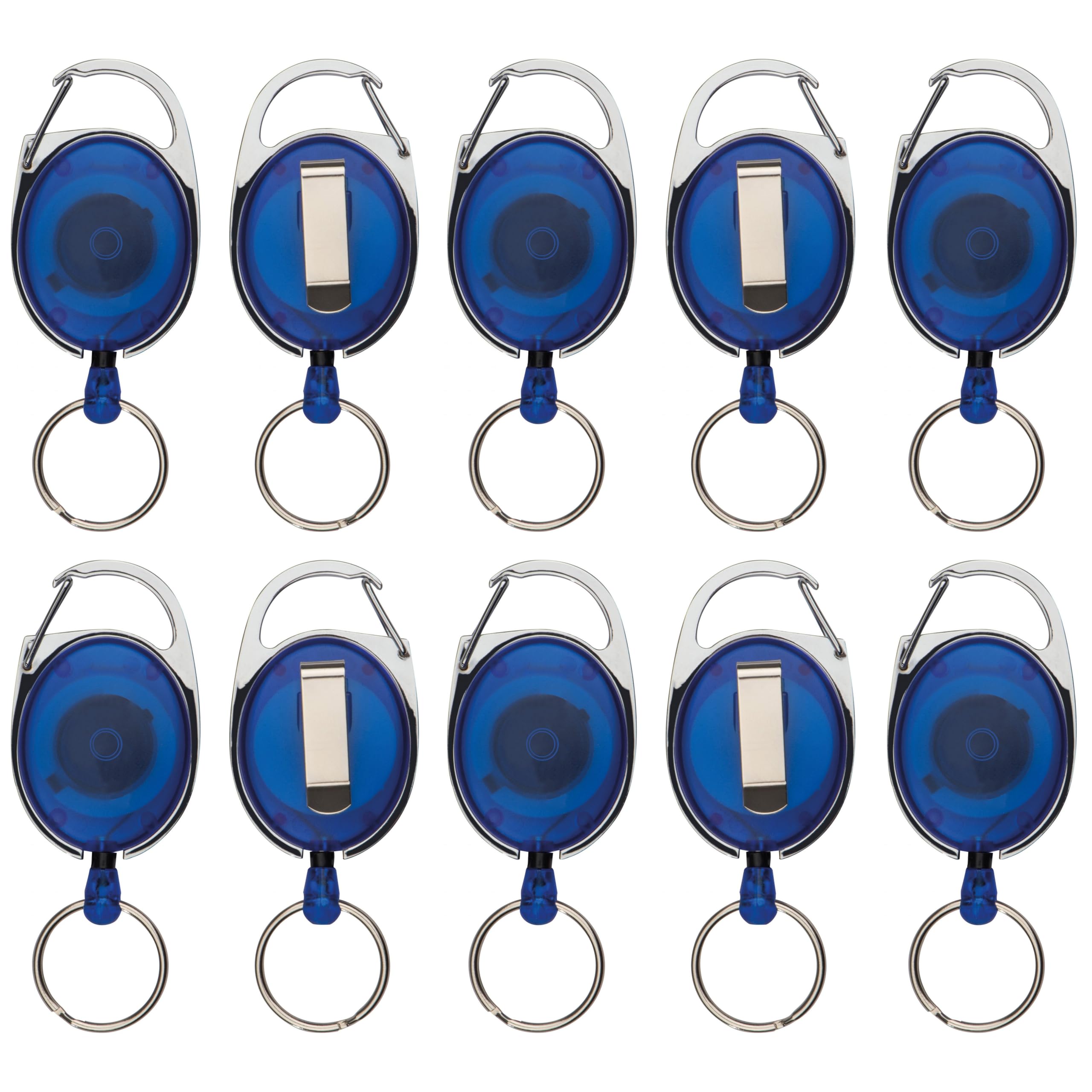 10 Pcs Ski Pass Holder Blue Transparent with Key Ring Id Holder Ausweisjojo
