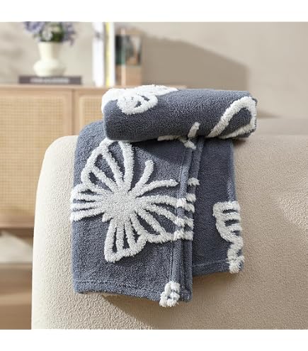 GIOKARNNA Soft Butterfly Throw Blanket - Lightweight Fuzzy Microfiber, Beige 60"x80", Great Gift - View #7
