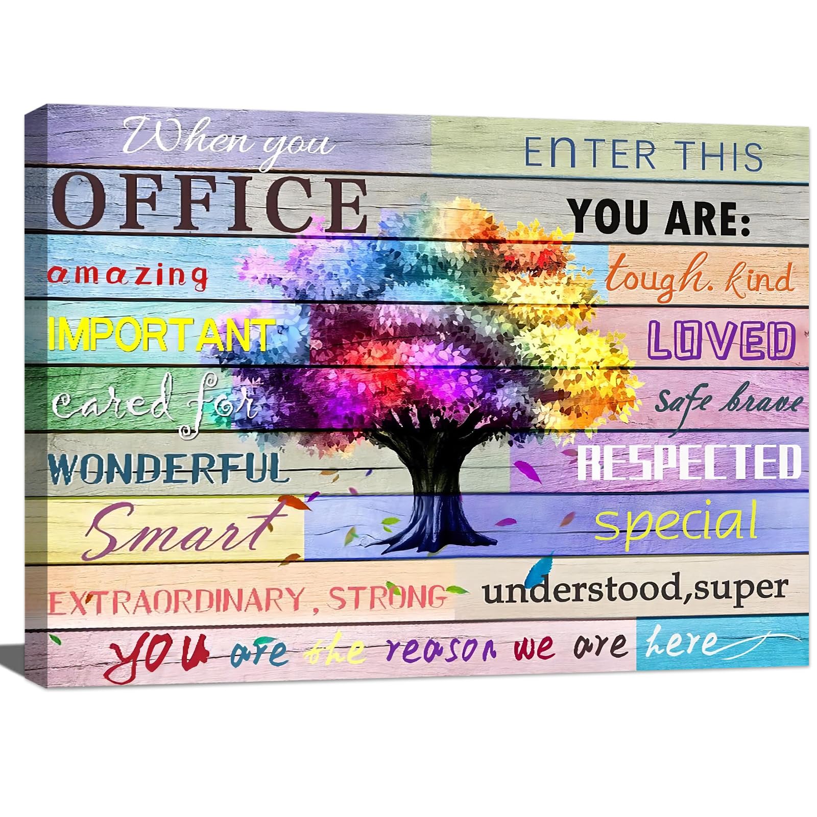 Inspirational Wall Art for Office In This Office We Are A Team Canvas ...