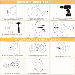 Profasion Magnetic Door Stoppers 4 Pack, Stainless