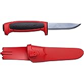 Morakniv Craftline Basic 511 High Carbon Steel Fixed Blade Utility Knife and Combi-Sheath, 3.6-Inch Blade