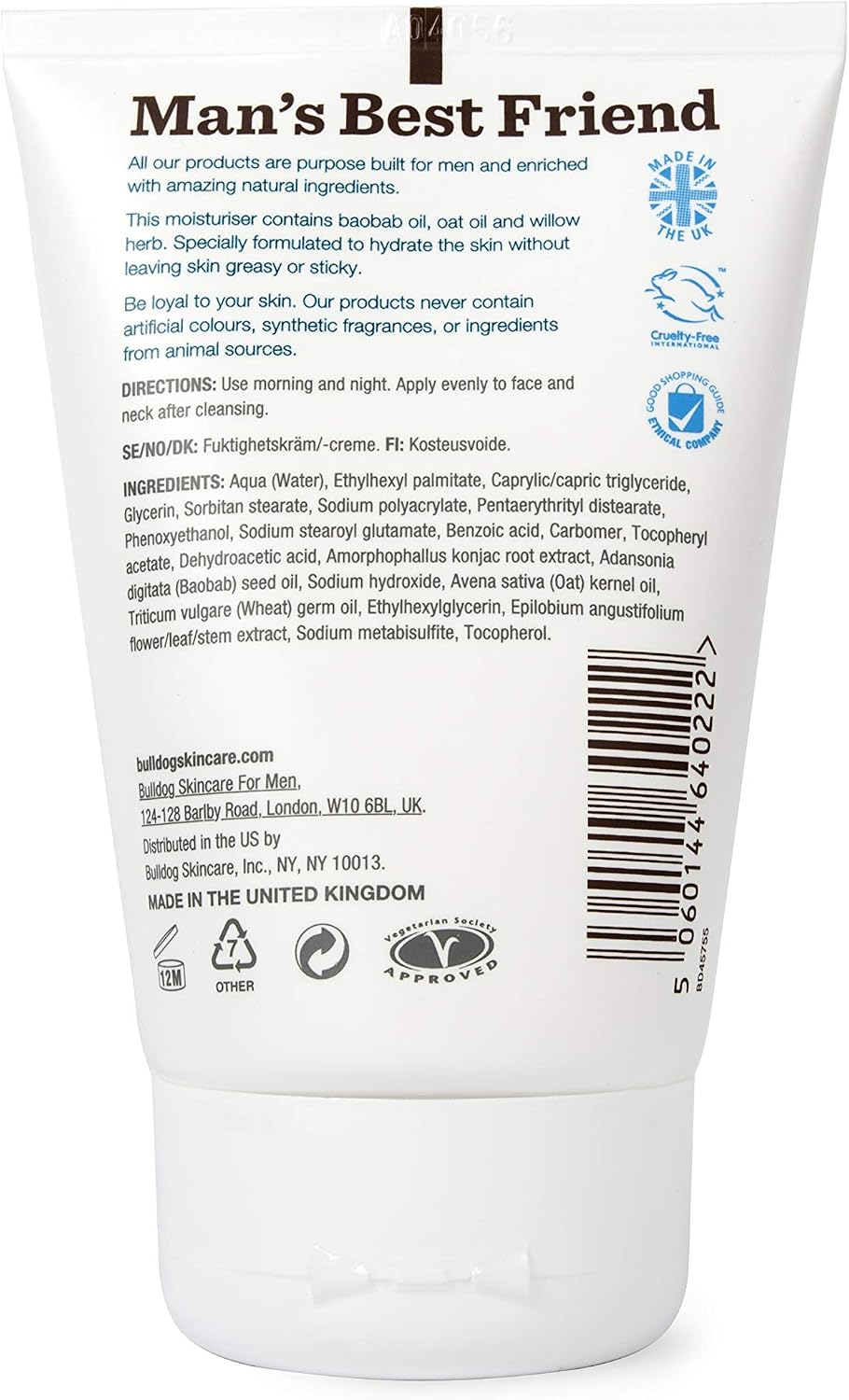 Bulldog Skincare Sensitive Face Moisturiser for Men Fragrance Free - Image 5