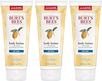 Burt's Bees Cocoa and Cupuacu Butters Body Lotion, 6 Ounces (Pack of 3)
