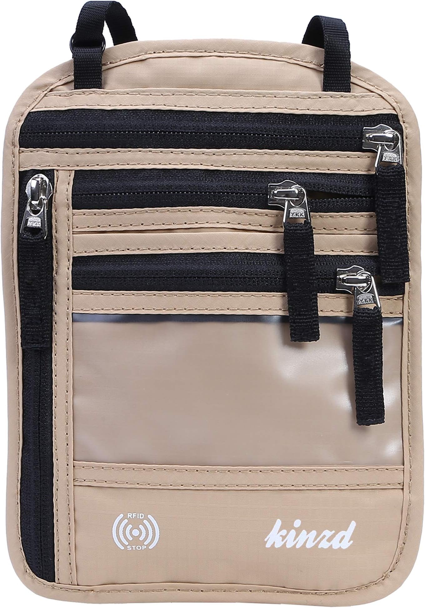 Neck Wallet RFID Blocking Concealed Travel Pouch & Passport Holder Neck Stash