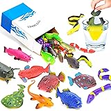 ChuburD 10PCS Sea Animal Figurines Bath Toys,Color