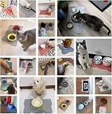 Septillar Cat Food Mat Silicone Non Slip Water Resistant 44x25cm Light Grey view 7