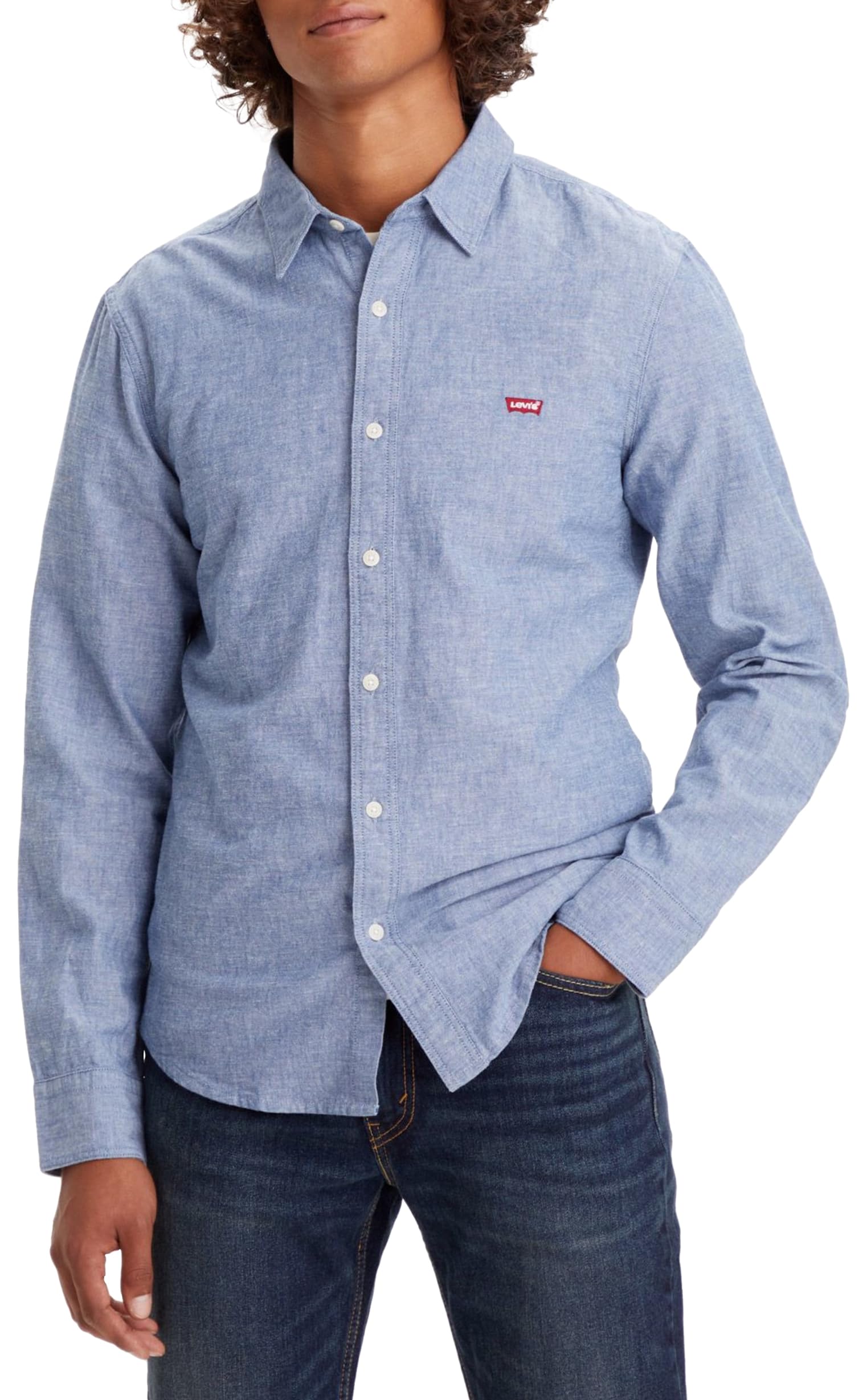 Levi's Herren Hemd Battery Housemark mit Logo, Slim Fit, Blau (Navy Peony), XS