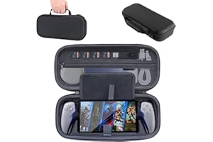 SZYUYU Carrying Case for PlayStation Portal Remote Player, Hard Shell Portable Case Built-in Screen Protector for PS Portal,Travel Storage Case Bag is Waterproof Lightweight and Anti-Collision (Black)