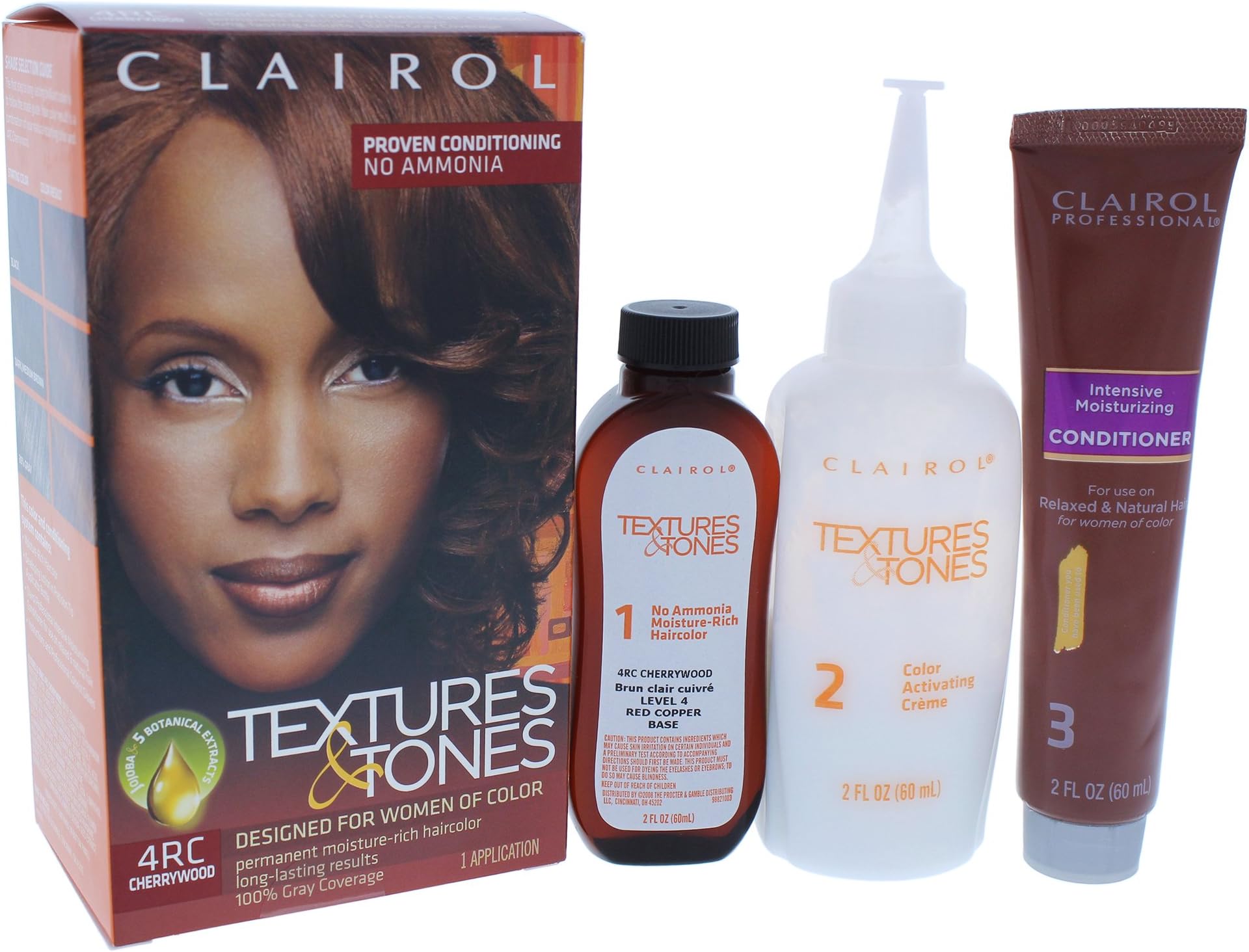 Clairol Professional Textures & Tones Permanent Hair Color, Cherrywood, 1 Ea, 1count