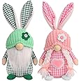 Easter Gnomes Decorations, 2 Pcs Plush Easter Bunny Handmade Swedish Tomte Elf Stuffed Doll Rabbit Gifts Cute Easter Faceless Dwarf Bunny Household Ornaments, Home Decor