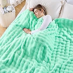 NEWCOSPLAY King Blanket for Couch Aqua Super Soft
