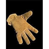 Slickman Vaquero Premium Cowhide Leather Work Gloves, Ranch Wear, No-Slip Grip, Brown