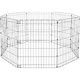 Amazon Basics Foldable Metal Dog and Pet Exercise Playpen, XS to L Size, With or Without Door