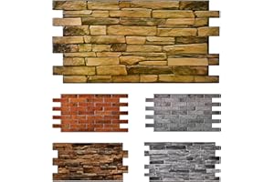 FINECRAFT DECOR 10pcs (53sqft) 3D PVC Wall Panels for Interior Decor: Perfect for Kitchen Backsplash Bathrooms, Living Rooms, Offices (Slate Beige)