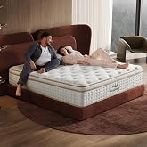 HealNap Queen 14 inch Memory Foam Mattress for Back Pain Relief Medium Firm | Firm, Individual Pocket Spring, Upgrade Zoned Support, Medium Firm Memory Fat Mattress