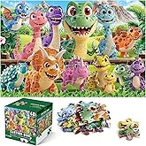 Jumbo Floor Puzzle for Kids Ages 4-6,48 Piece Cartoon Dinosaur Large Jigsaw Puzzles,Learning Toys for Toddlers Ages 3-5,Children Homeschool Educational Gift for Boy Girl Ages 4-8