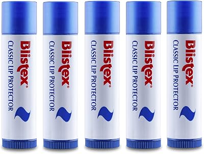 Blistex Classic Lip Care 5 Pack Aloe Vera Jojoba Oil UV Protection 4.25g