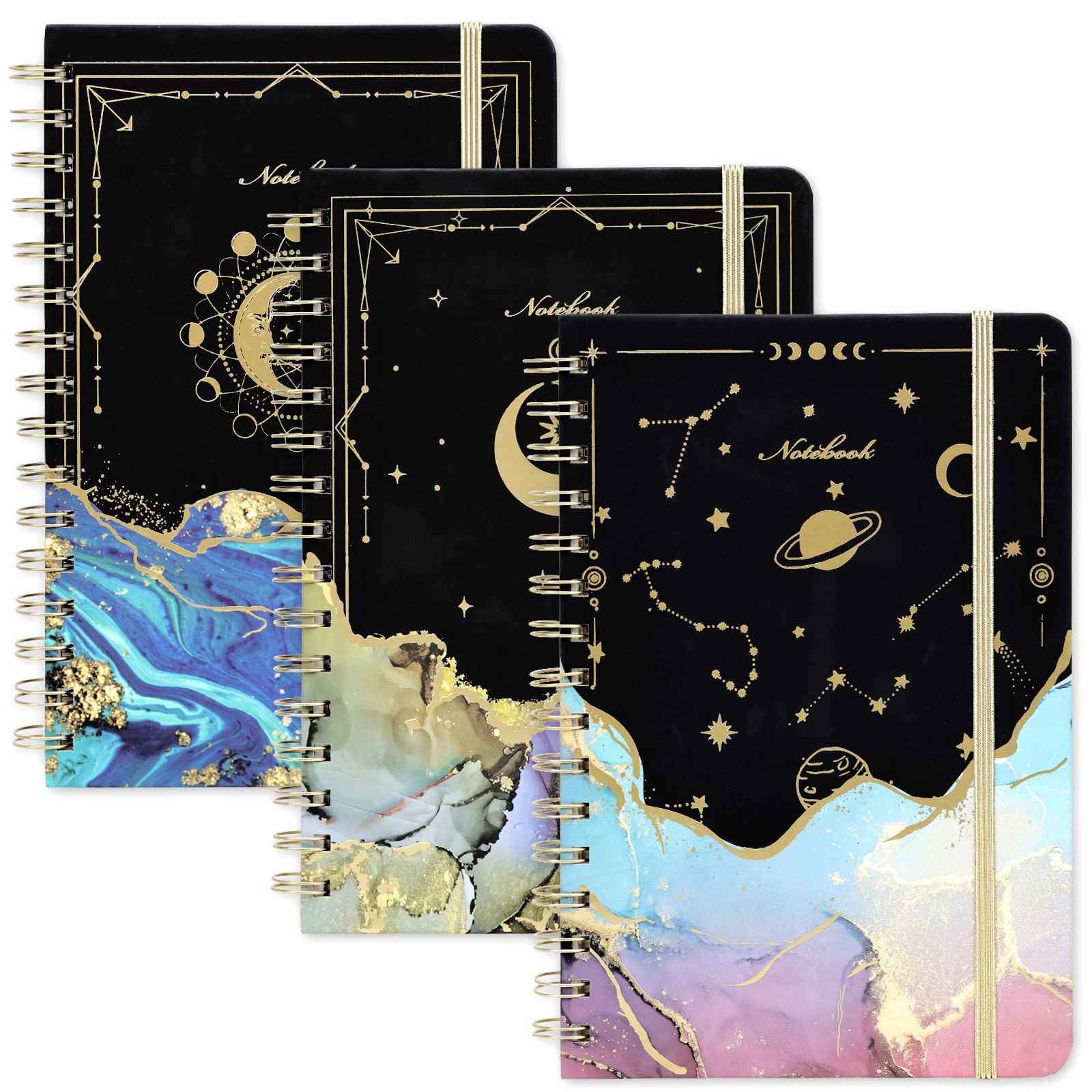 EOOUT 3 Pack Spiral Notebook Journals for