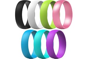 ThunderFit Silicone Wedding Ring for Men & Women, 6.3mm Wide - 1.65mm Thick