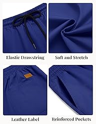 COOFANDY Men's Drawstring Shorts Stretch Waistband