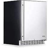 NewAir 24" Outdoor Beverage Refrigerator With Weatherproof Stainless Steel and Auto-Closing Fridge Door | 160 Can Capacity | 