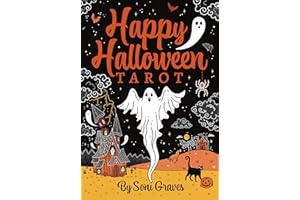 Happy Halloween Tarot: 78 Spooky Tarot Cards with Gray Edges, Playful Iconic Halloween Imagery, Whimsical Witches, Skeletons & Pumpkins, 128-Page Illustrated Guidebook, Beginner-Friendly Tarot Fun