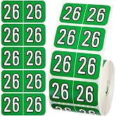 500pcs 2026 Year Stickers, 3/4x1-1/2 Inch File Folder Labels (Dark Green) | 26 Year Colored Self-Adhesive Chart Number Stickers for Tab File Folders Office Supplies
