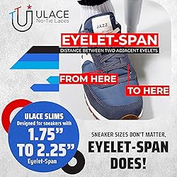 uLace Slims No-Tie Shoelaces - Elastic Shoe Laces