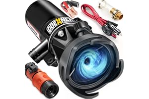 KITVANCE 12V RV Portable Macerator Pump, RV Macerator Pump, RV Waste Pump, RV Sewage Pump, 12GPM Suction 3.2 feet Lift 10 feet, Suitable for RV Waste Processing