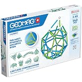Geomag Classic Magnetic Toys for Kids Ages 8+, 142pc Educational STEM Magnets for Kids - Swiss-Made Magnetic Blocks, Tiles and Building Toys from 100% Recycled Plastic