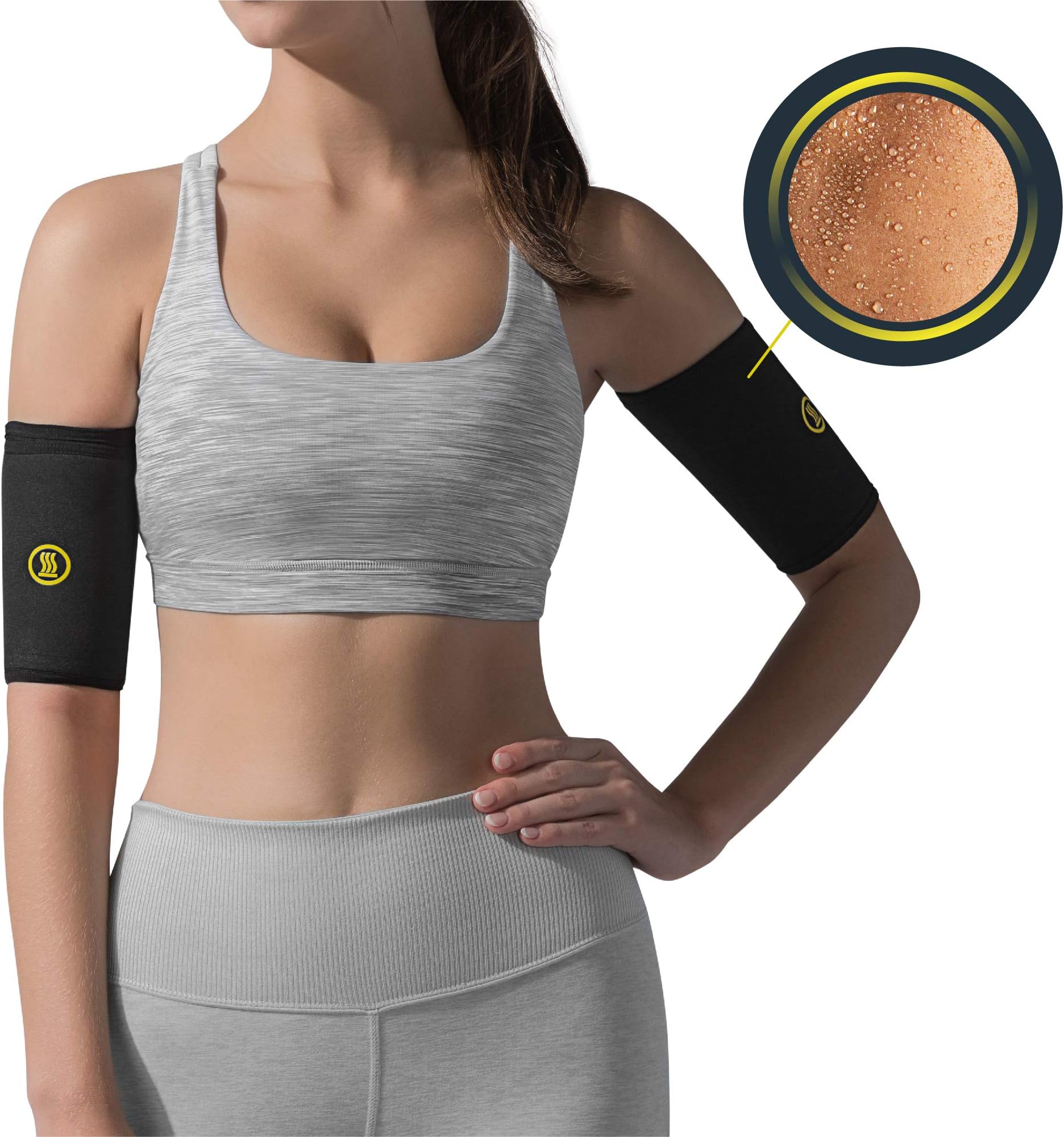 Arm Sleeves – Two Compression Sleeves for a Women's Workout to Lose Fat – Accessories for Weight Loss Gym Exercises – Bicep Trimmers and Slimmers Equipment