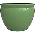 Red Lantern 12" Celadon Porcelain Fishbowl Planter