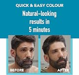 Just for Men M45 Moustache & Beard Dye Dark Brown Black Grey Coverage view 2