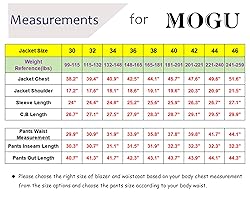 MOGU Mens 2 Piece Suit Slim Fit Double Breasted