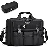 Nixjoro Large Tactical Laptop Bag for Men Compatible with Starlink Mini Case 17.3 inch Messenger Computer Military Bag Briefcase Carry on with Extra Storage Bag, Black