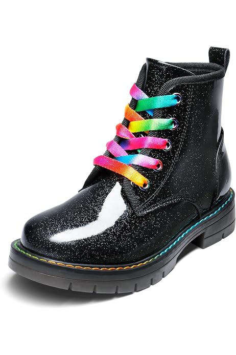 Girls Rainbow Glitter Duck Boots Size 