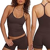 SUUKSESS Women Sexy Workout Sets Padded Sports Bra High Waisted Shorts Outfits