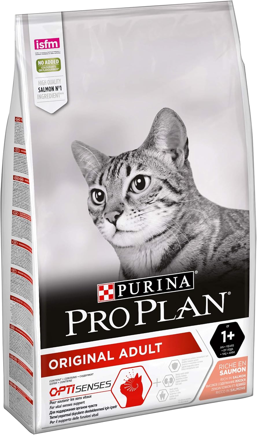 PRO PLAN Adult 1+ Vital Functions Salmon Dry Cat Food 10kg, red, 10 kg (Pack of 1) - Image 3