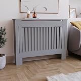 Vida Designs Chelsea Radiator Cover Olive Grey Medium 80x102x16 cm Internal