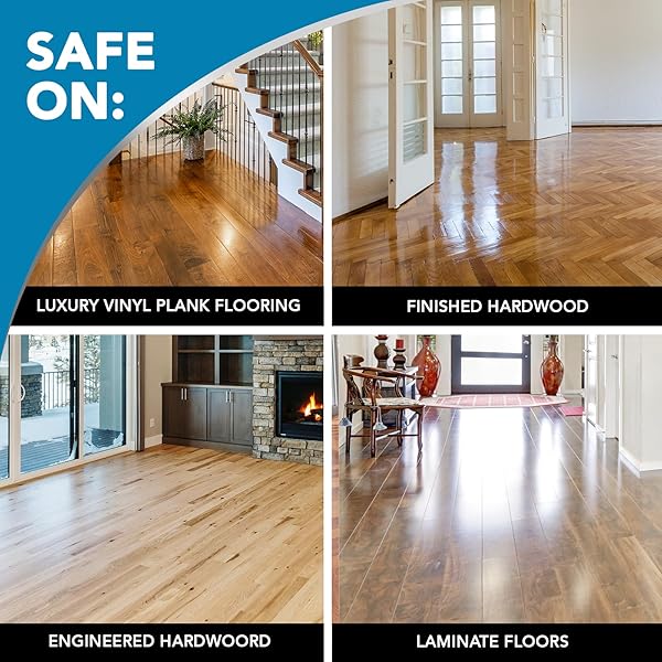 WEIMAN HARDWOOD CLEANER FOR FINISHED HARDWOOD FLOORS, ENGINEERED FLOORS, LAMINATE – STREAK-FREE RESULTS, EPA SAFER CHOICE CERTIFIED, 32 OZ